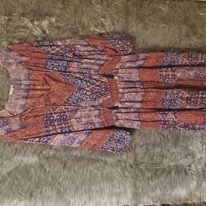 Lucky Brand XL Mini Dress ~ Boho